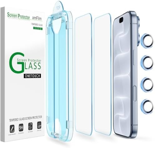 amFilm OneTouch for iPhone 18 Pro 6.3'' Screen Protector Tempered Glass