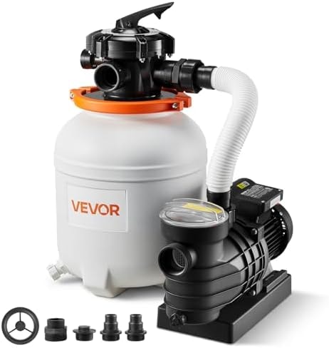 VEVOR Sand Filter Pump 12" 1/3 HP 3000 GPH Swimming Pool Filtration System