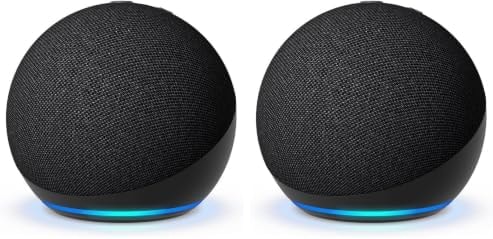 Amazon Echo Dot (newest model) - Vibrant sounding speaker, Designed for Alexa+, Great for bedrooms, dining rooms and offices, Charcoal (Pack of 2)