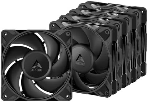 ARCTIC P12 Pro PST LN, Electronic Component Fan, Compatible for Desktops, 4.72" Length ( Pack of 5), Black Color