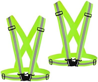 Chiwo Reflective Vest Running Gear 2Pack, High Visibility Safety Vest