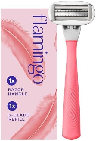 Flamingo Razors for Women - Razor Handle and Blade Refill - Flamingo Pink