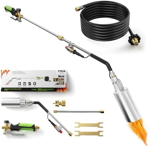Propane Torch Weed Burner, 1,800,000 BTU,14FT Safety Hose, 2-in-1 Two Modes