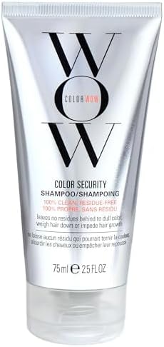 COLOR WOW Color Security Shampoo, 2.5 fl oz – Sulfate Free & Residue-Free Formula, Healthy Looking Hair & Scalp, Paraben Free Salon Quality