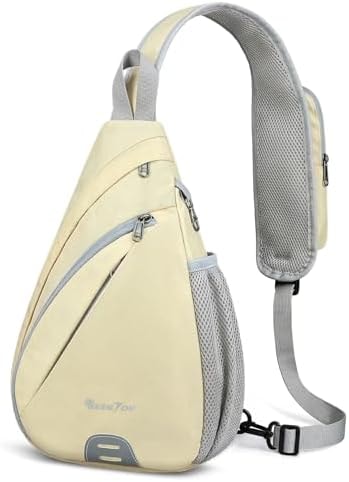 Seektop Anti Theft Crossbody Bag for Women RFID Blocking Sling Bag 7L Beige