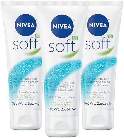 NIVEA Soft Refreshingly Soft Moisturizing Cream, Multipack, 3 x 2.6 OZ