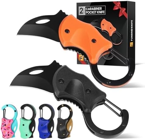 FUNBRO 2 Pack Small Pocket Knife Gifts for Men & Women