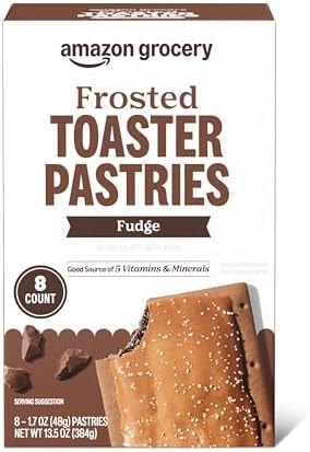 Amazon Grocery, Frosted Toaster Pastries, Fudge, 13.5 ounce, 8 Ct