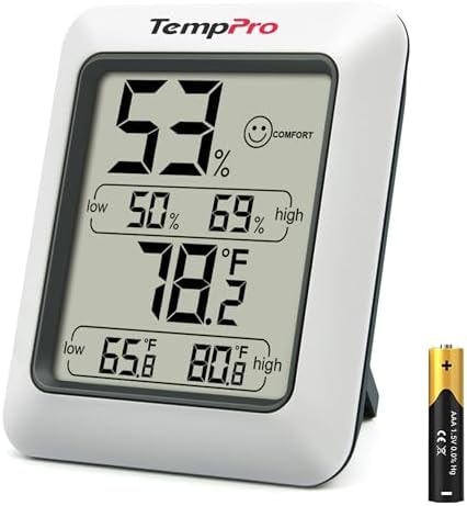 TempPro TP50 Digital Hygrometer Indoor Thermometer Room Thermometer