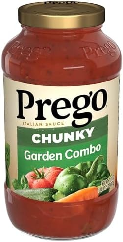 Prego Chunky Garden Combo Pasta Sauce, 23.75 Oz Jar