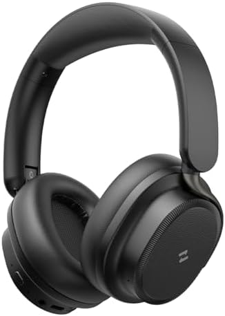 havit 132H Playtime Noise Cancelling Headphones, Over Ear Wireless Bluetooth Headphones with Hybrid ANC, Fast Charge, Dual Device Connection, Foldable Design with Mic for Travel, Work & Office