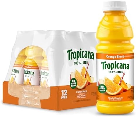 Tropicana 100% Orange Blend From Concentrate, 12-pack, 15.2 fl oz bottles
