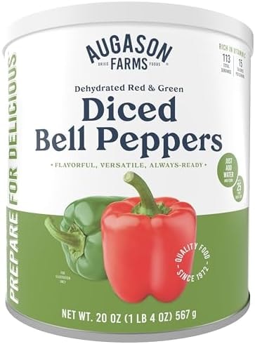 Augason Farms Dehydrated Diced Bell Peppers Can