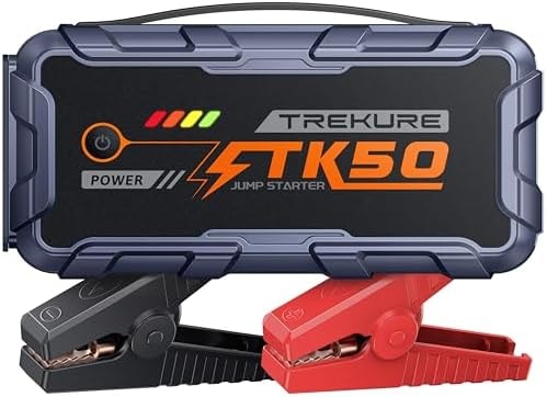 TREKURE Car Battery Jump Starter 8000A 26800mAh, Portable Car Jump Starter for All Gas and 12L Diesel Engines, Power Bank & Battery Jumper, Portable Jump Box Car Battery with Fast Charge, LED Light