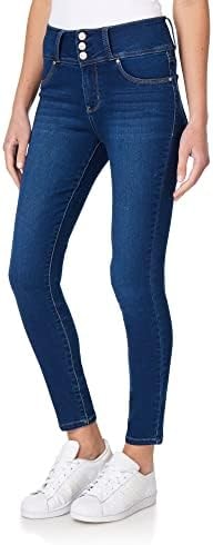 Wallflower Women's Juniors InstaSoft High-Rise Sassy Skinny Jeans (Standard and Plus), Riverton, 15