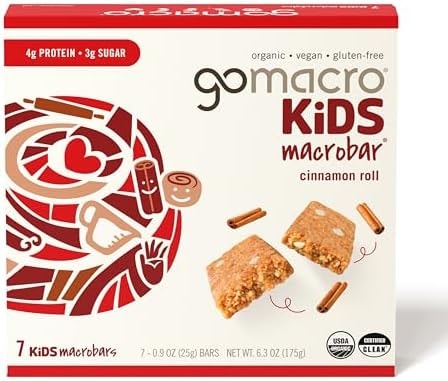Gomacro, Bar Kids Cinnamon Roll Organic, 6.3 Ounce, 7 Count