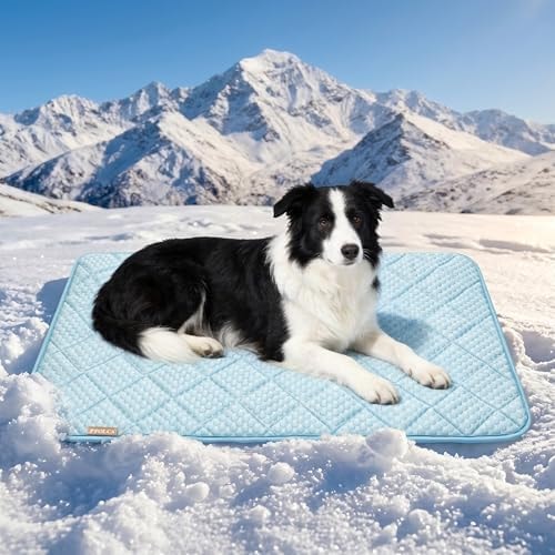PPOLCA Waterproof Cooling Mat for Large Dogs 23x35, Light Blue
