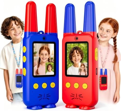 Glitsh Kids Video Walkie Talkies 2 Pack, Camera, Voice Changer, Gift Toy
