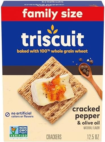 Triscuit Cracked Pepper & Olive Oil Whole Grain Wheat Crackers, 12.5 oz