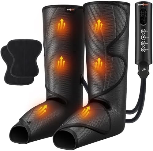 SHINE WELL Air Compression Leg Massager with Heat for Circulation FSA-HSA
