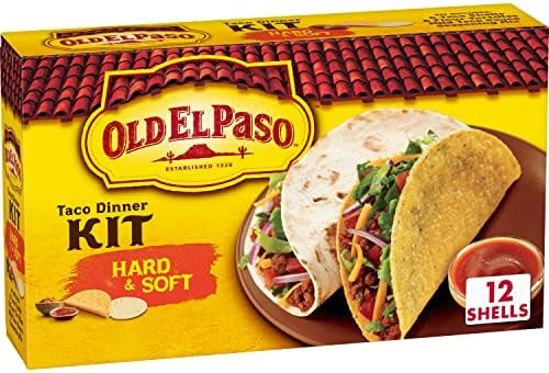 Old El Paso Hard & Soft Taco Dinner Kit, Meal Prep, 12 ct, 11.4 oz