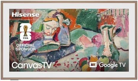 Hisense 55-Inch Class QLED 4K S7N CanvasTV Series Dolby Vision HDR Google Smart TV (55S7N) - 144Hz, Art Mode, Anti-Glare Panel, Hi-Matte Display, Frame & UltraSlim Wall Mount Included