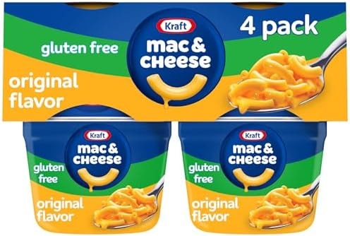 Kraft Gluten Free Mac and Cheese, 4 Microwaveable Cups, Original, 1.9 oz