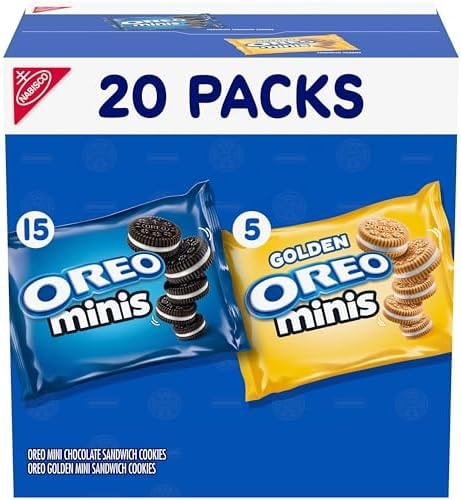 Oreo Mini Mix Sandwich Cookies Variety Pack, 20 Snack Packs