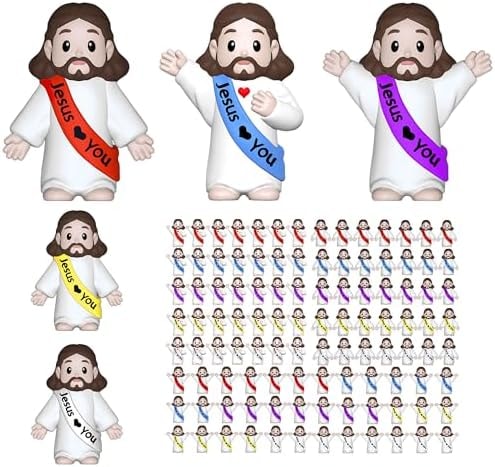 Imerance 105 Pcs Little Jesus Figures, Mini Jesus Figurines Tiny Statues