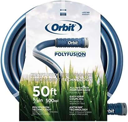 Orbit 22005 Polyfusion Garden Hose - Heavy-Duty Water Hose (50-Foot x 5/8-Inch)