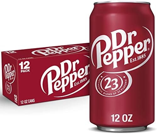 Dr Pepper Soda, 12 fl oz cans, 12 pack