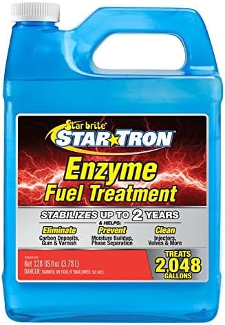 Star Tron Enzyme Fuel Treatment Concentrate, 128 Fl. Oz. – Treats up to 2,048 Gallons – Rejuvenate & Stabilize Old Gasoline, Cure Ethanol Problems, Improve MPG, Reduce Emissions, Increase Horsepower