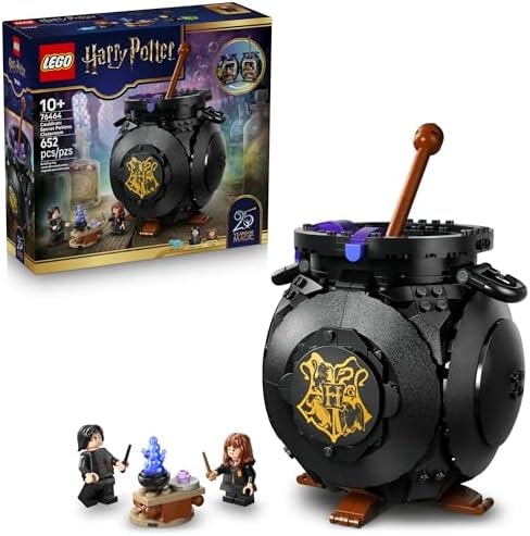 LEGO Harry Potter Cauldron: Secret Potions Classroom Building Toy for Girls & Boys - Pretend Play Set for Kids, Ages 10+ - 2 Minifigures & Hermione's Otter Patronus - Gift Idea for Birthdays - 76464