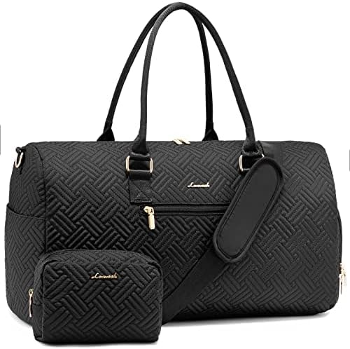 LOVEVOOK Travel Duffle Bag, Weekender Bag for Women with Toiletry Bag, Carry on Overnight Bag with Shoe Compartment, Gym Duffel Bag with Wet Pocket, Mommy Hospital Bags for Labor and Delivery
