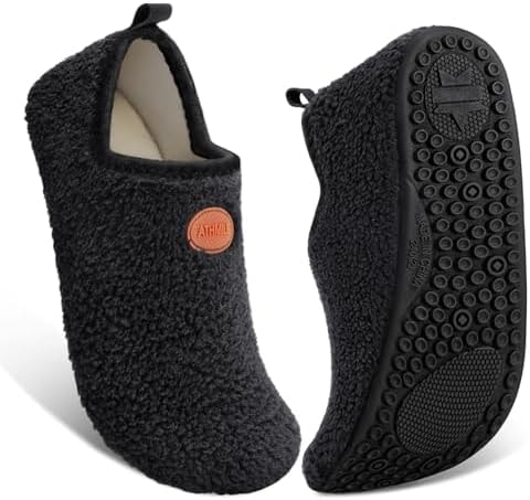 ATHMILE House Slippers for Women Men Lightweight Barefoot Slippers Non-Slip Indoor Outdoor Slipper Socks Cozy Slip-on House Shoes for Home Travel Yoga Camping Hospital Gifts for Women Men