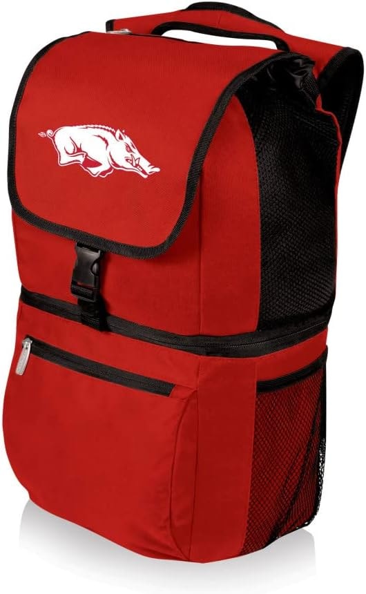 PICNIC TIME NCAA Arkansas Razorbacks Zuma Backpack Cooler - Soft Cooler Backpack - Lunch Cooler, (Red)