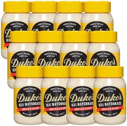 Duke’s Real Mayonnaise Jar, 8 Ounce (Pack of 12)