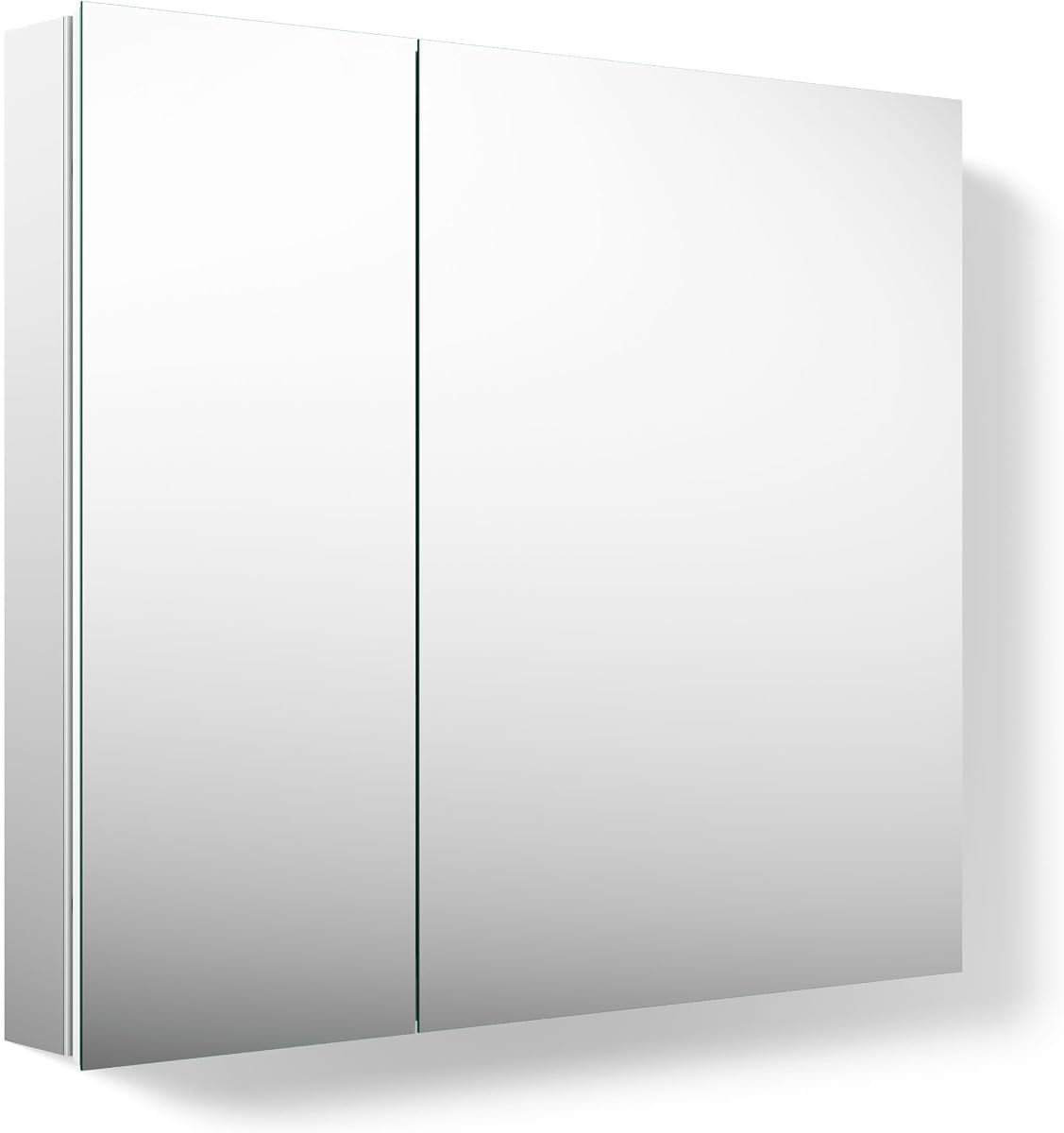 Kohler 55064-NA Embark Slim Medicine Cabinet Mirror, Adjustable Shelves with Mirrored Doors, 30 in. W x 26 in. H