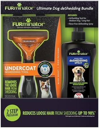 FURminator Ultimate Dog deShedding Bundle (Set of 2)
