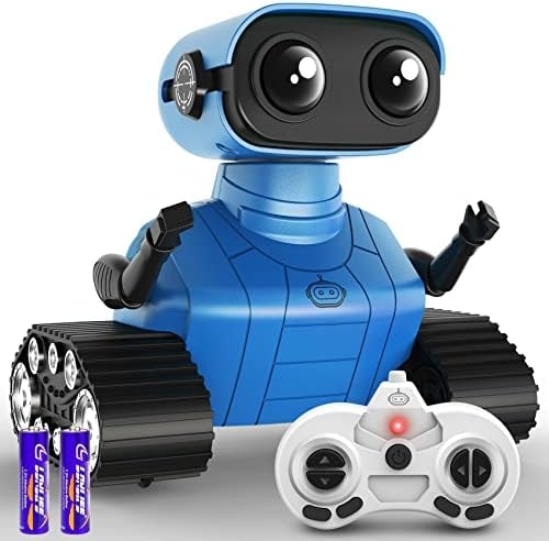 Hamourd Robot Toys for Boys Girls, Rechargeable Remote Control Emo Robots with Auto-Demonstration, Flexible Head & Arms, Dance Moves, Music, Shining LED Eyes for 5+ Years Old Kids
