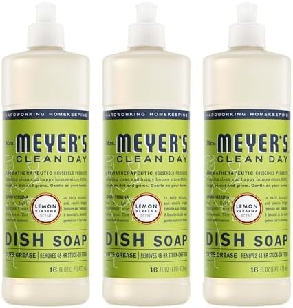 Mrs. Meyer's Clean Day, Liquid Dish Soap, Lemon Verbena, 16 Fl Oz, 3 Count
