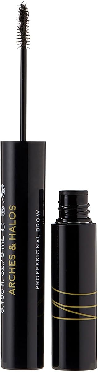 Arches and Halos Microfiber Tinted Brow Mousse - Richly Pigmented Eyebrow Shaper - Water Resistant Filler Pen - Vegan - Dark Brown - 0.11 oz