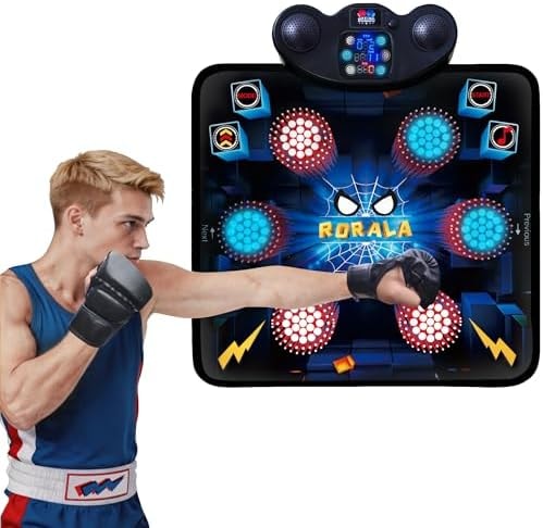 RORALA Music Boxing Machine for Adults & Kids - Smart Punching Machine with Boxing Gloves, Wall Boxing Punching Pad for Home, Office, Gym