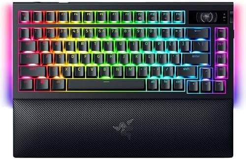 Razer BlackWidow V4 Pro 75% Wireless Gaming Keyboard, Orange Switches