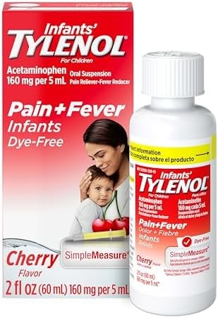 Infants' Tylenol Acetaminophen Oral Suspension, Dye-Free, Cherry, 2 fl. oz