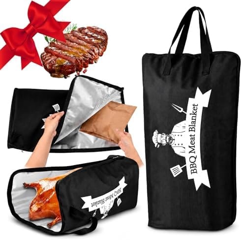 KoveYzao BBQ Blanket for Resting Meat, 21in Insulated Meat Resting Bag for Brisket, Pork Shoulder & Turkey, Helps Keep Meat Hot & Juicy, Smoker Accessories, Father’s Day BBQ Gifts for Men Dad