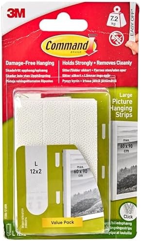 Command Photo Hangers, White, Easy On, Easy Off, Hangs up to 6 frames, Gallery Wall Pack
