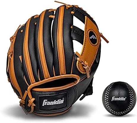 Franklin Sports Teeball Glove and Ball - Right-handed - Tan/Black