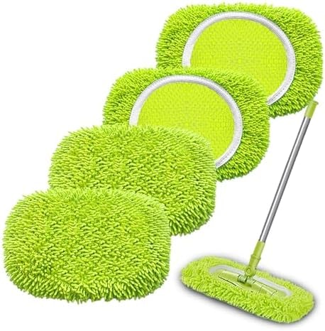 4 Pack Reusable Mop Pads Refill Compatible with Swiffer Sweeper Mop