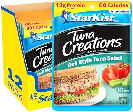 StarKist Tuna Creations Deli Style Tuna Salad, 3oz Pouch, 12-Pack